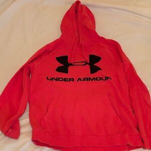 Men’s Under Armour Red Hoodie with Black Logo